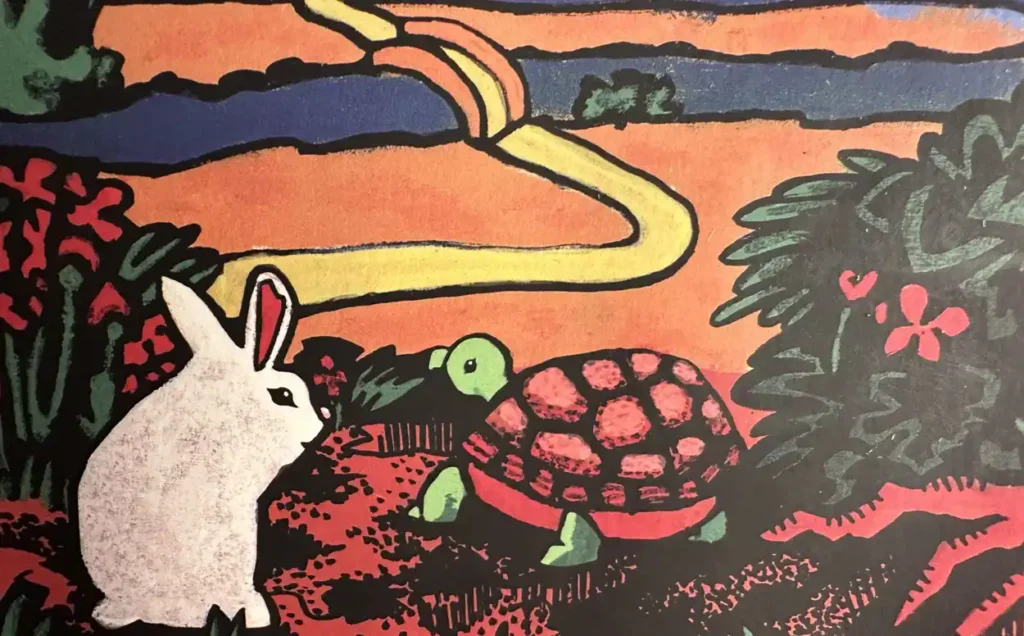 Cover art for Grist Issue 15 shows an illustration of a tortoise and a hare